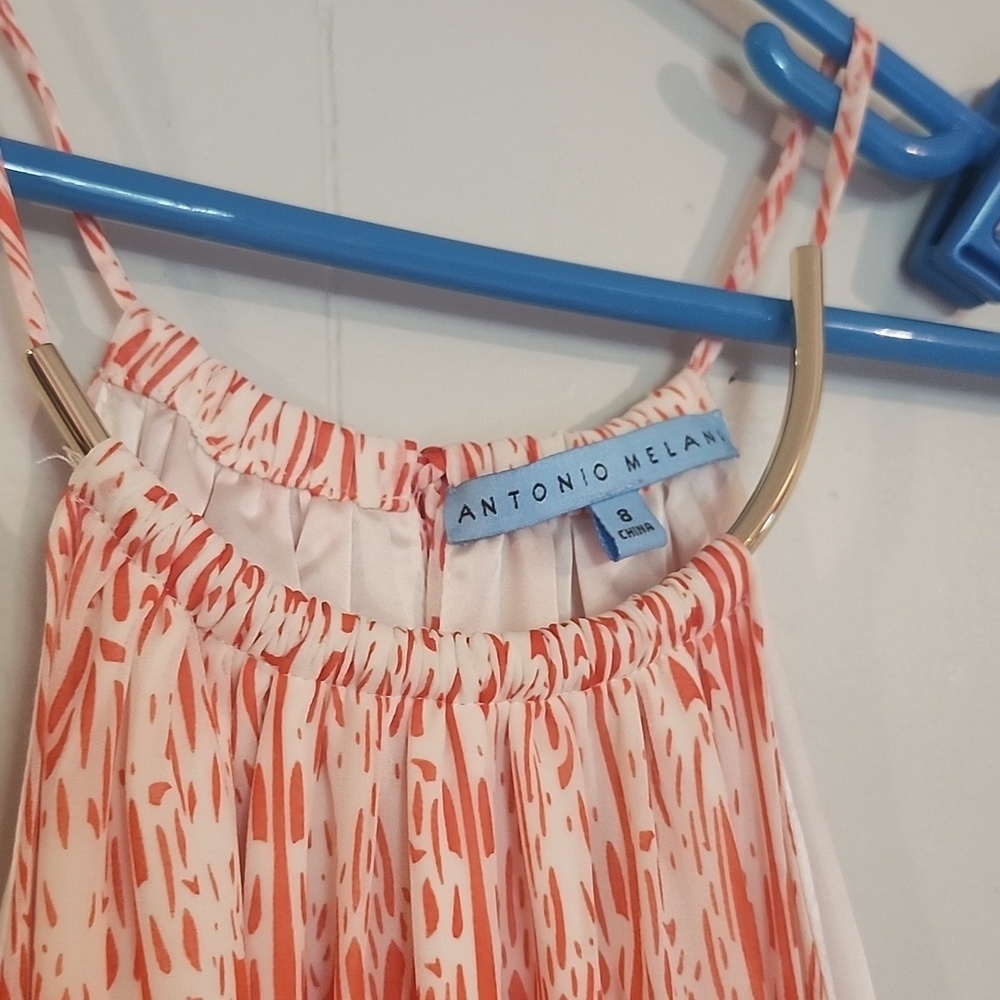 ANTONIO MELANI Coral Patterned Maxi Dress - Picture 11 of 11